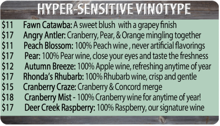 hypersensitive vinotype